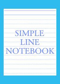 SIMPLE BLUE LINE NOTEBOOK-BLUE-GREEN