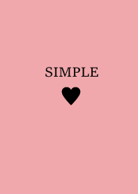 SIMPLE HEART (salmonpink black)