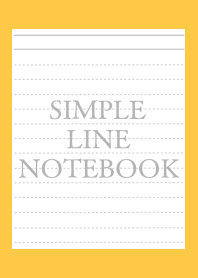 SIMPLE GRAY LINE NOTEBOOK-ORANGE