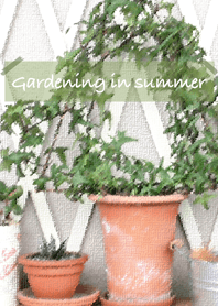 Gardening in summer