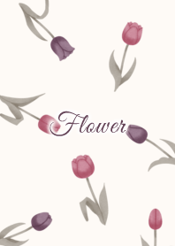 Flower 008 (tulip/Beige/Purple Pink)