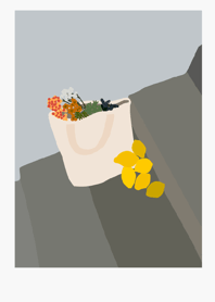 花とレモンたち