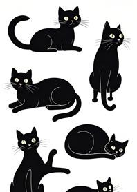 Super Cute Black Cat Chk80
