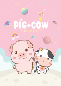 Pig&Cow Fat Cute Pink