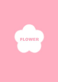お花×シンプル【ピンク×ホワイト】