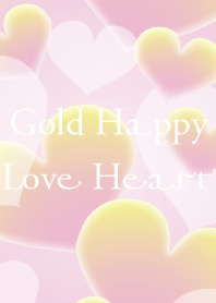 Gold Happy Love Heart