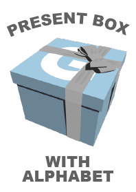 PRESENT BOX WITH ALPHABET (G)
