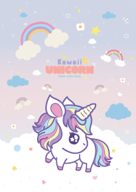 Unicorn Sky Rainbow Kawaii