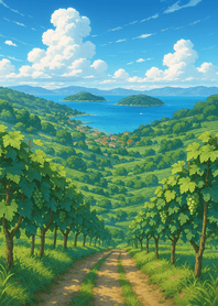 Summer Horizon Vineyard View