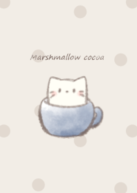 Marshmallow cocoa Cat -navy- 2