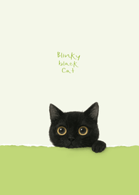 Blinky Black Cat Green