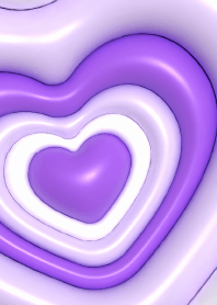 3D Lovely Heart Pop : Purple