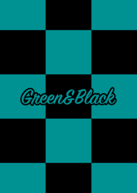 シンプル 緑と黒 ロゴ無し No.5