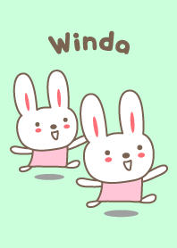 Cute rabbit theme name, Winda