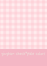 gingham check*pale pink