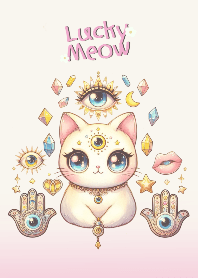 เหมียวเตลู x ดวงตาปีศาจ ป้องกันภัย(ชมพู)