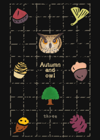 Autumn fruit and owl design3