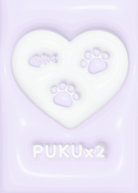 PUKUx2 (M) - ねこ - パープル 01