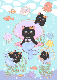 Black cat mermaid 7