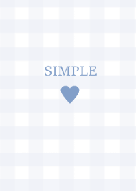 SIMPLE HEART (check blue)