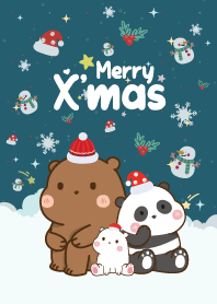 Three Bear Chic Christmas Day Night