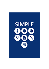 シンプル*ダークブルー&ホワイト