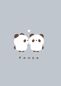 Panda friends /blue gray.