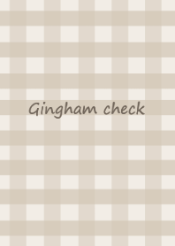Gingham check #brownbeige