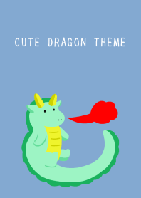 CUTE DRAGON THEME-DUSTY BLUE