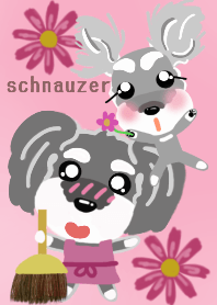 シュナウザーチャイモカ ピンク