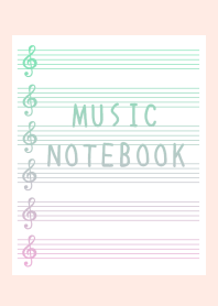 GRADIENT MUSIC NOTEBOOK/LIGHT PINK