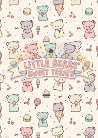 Colorful bears ice cream party
