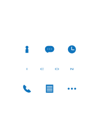 Simple Icon - WHITE and BLUE-