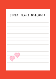 LUCKY HEART NOTEBOOK-RED