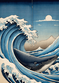 浮世絵 - 鯨 1053E3