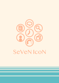 SeVeN IcoN <Blue-green/Orange beige>