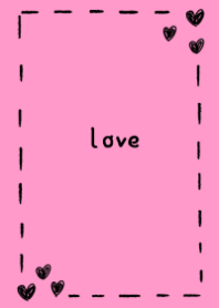 ハート【ピンク＆ブラック】