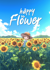 ทุ่งดอกทานตะวันและการ์ตูน