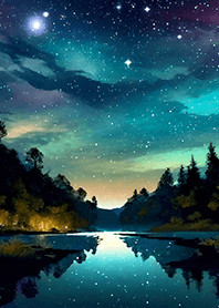 Beautiful starry night view#1110