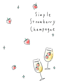 シンプル いちご シャンパン