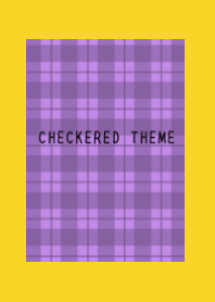 DUSTY PURPLE CHECKERED THEME/YELLOW/RED