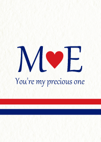 M&E イニシャル -Red & Blue-