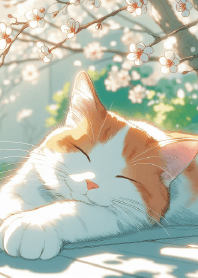 Snoozing in a Sakura Dream