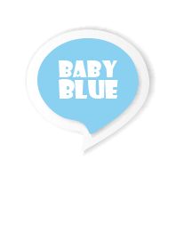 Baby Blue Button In White V.3