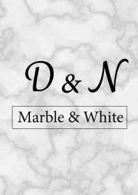 【D&N】イニシャル 大理石モノトーン白