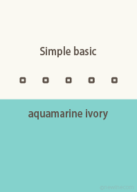 Simple basic aquamarine ivory