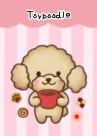 Cute Toypoodle-shaped cookie theme.