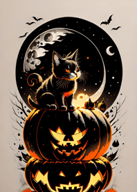 halloween cat Cba100