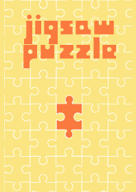 Jigsaw puzzle. -yellow orange-