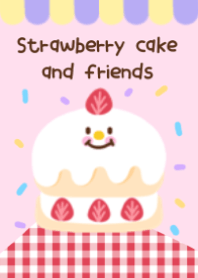 Strawberry cake and friends